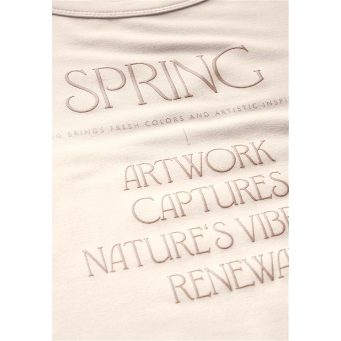 S Street One shirt letteropdruk - Ecru